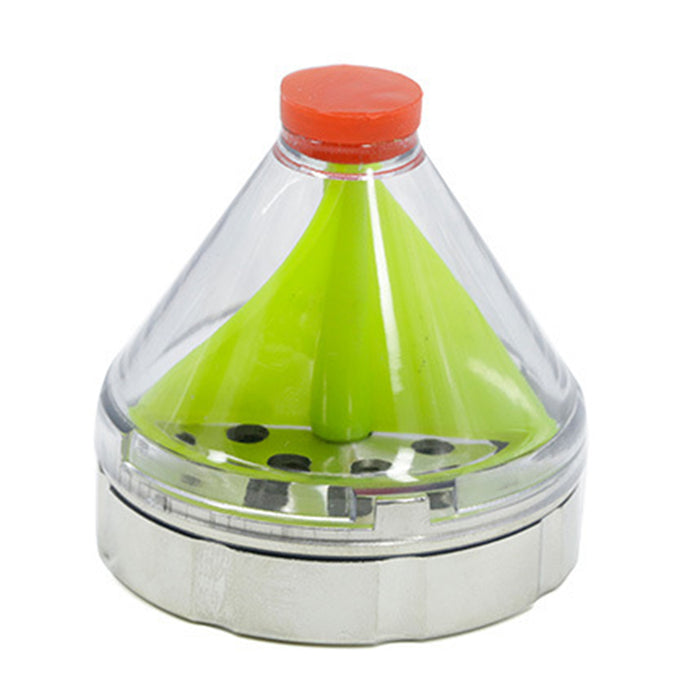 Diameter 50MM Zinc Alloy Funnel Plastic Grinder-Silver