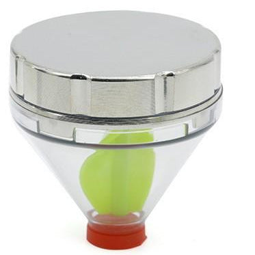 Diameter 50MM Zinc Alloy Funnel Plastic Grinder-Silver