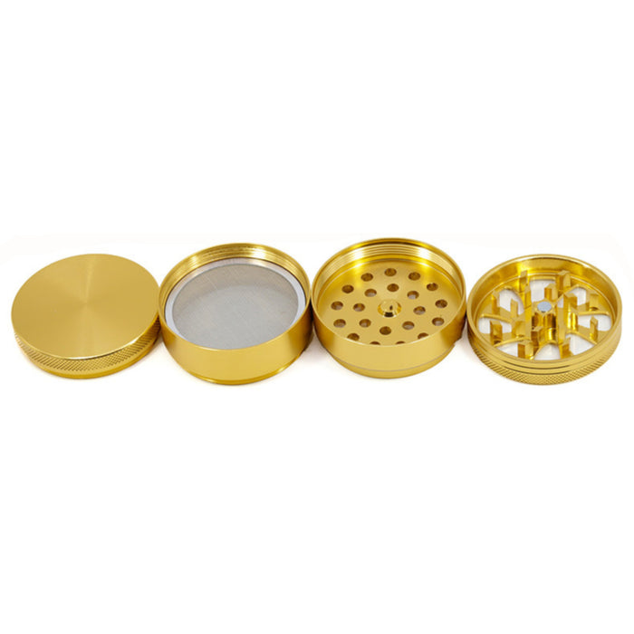 Diameter 55MM Aluminum Alloy Four-Layer Petal Grinder-Gold
