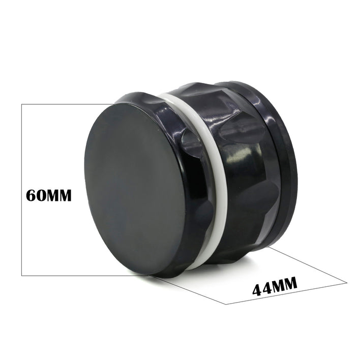 Diameter 60MM 4 Piece Color Drum Plastic Grinder-Black