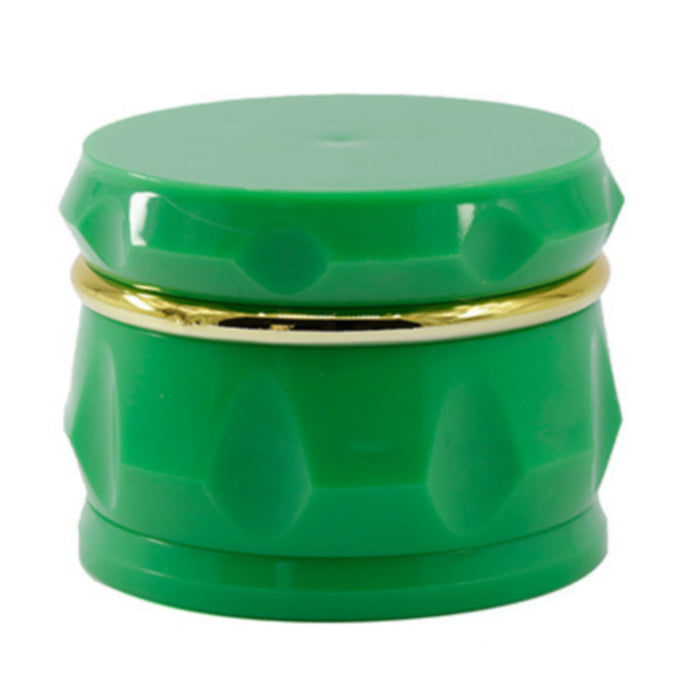 Diameter 60MM 4 Piece Color Drum Plastic Weed Grinder-Green