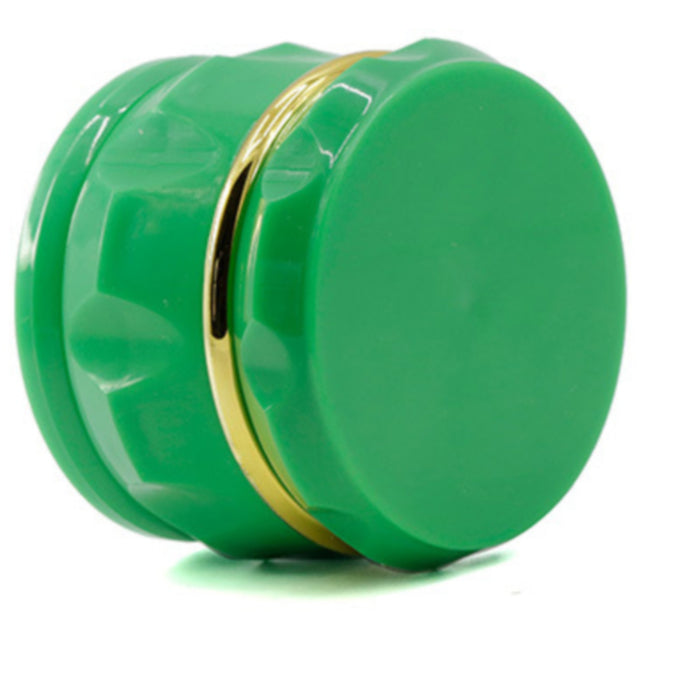 Diameter 60MM 4 Piece Color Drum Plastic Weed Grinder-Green