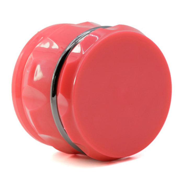 Diameter 60MM 4 Piece Color Drum Plastic Grinder-Red