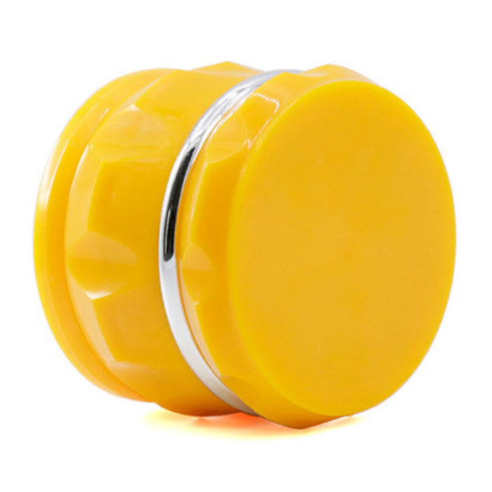 Diameter 60MM 4 Piece Color Drum Plastic Grinder-Yellow