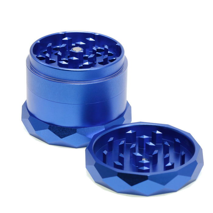 Diameter 63MM Diamond Four-layer Industrial Smoke Grinder-Blue