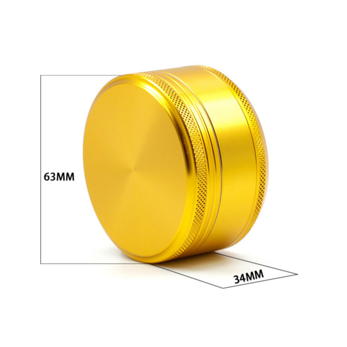 Diameter 63MM Four-Layer Aluminum Alloy Grinder-Gold
