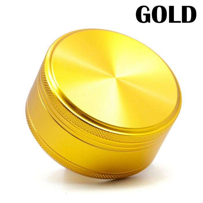 Diameter 63MM Four-Layer Aluminum Alloy Weed Grinder-Gold