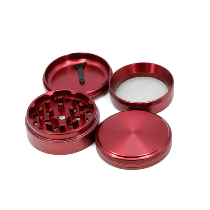 Diameter 63MM Four-Layer Aluminum Alloy Grinder-Red