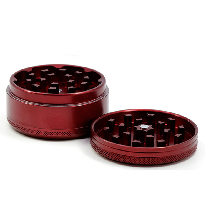 Diameter 63MM Four-Layer Aluminum Alloy Weed Grinder-Red