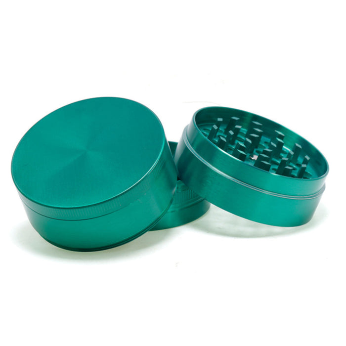 4 Part 63MM Zinc Alloy Dice and Turntable Herb Grinder | Green Color