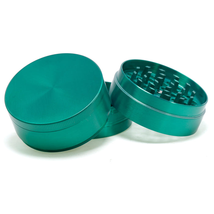 4 Part 63MM Zinc Alloy Dice and Turntable Herb Grinder | Green Color