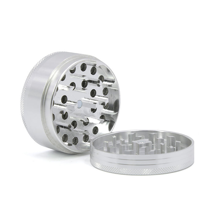 Diameter 63MM Three-Layer Aluminum Alloy  Grinder-Silver