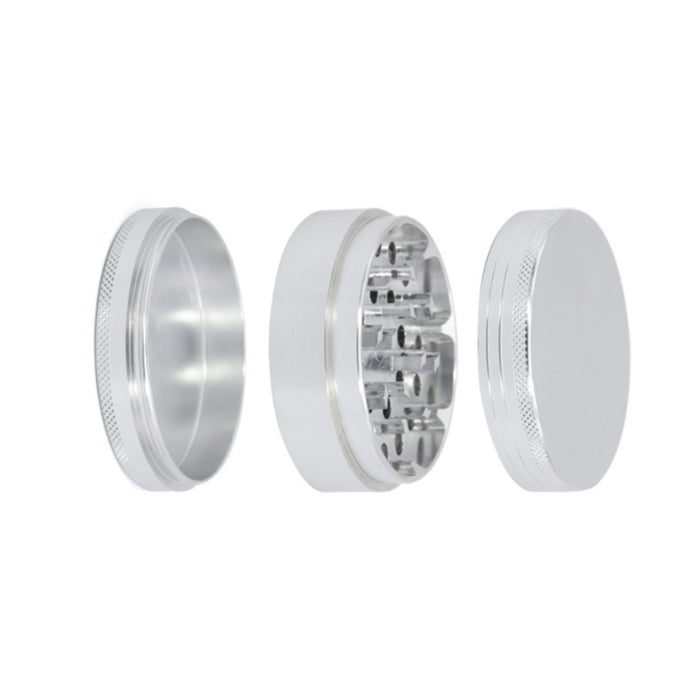 Diameter 63MM Three-Layer Aluminum Alloy  Grinder-Silver