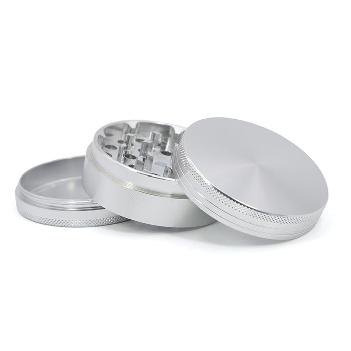 Diameter 63MM Three-Layer Aluminum Alloy  Grinder-Silver