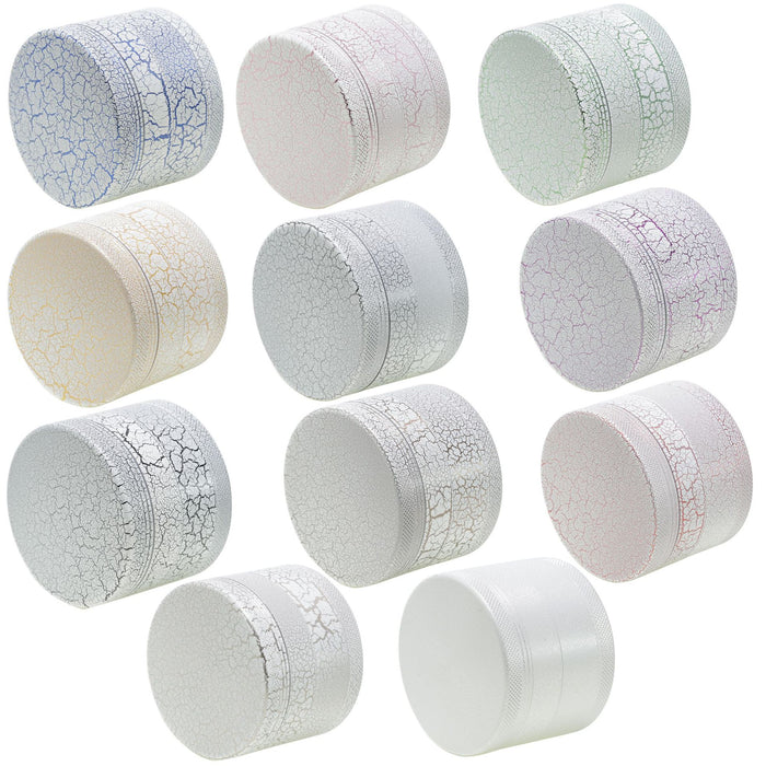 63MM Crack-Shaped Package Flower Aluminum Alloy Smoke Grinder