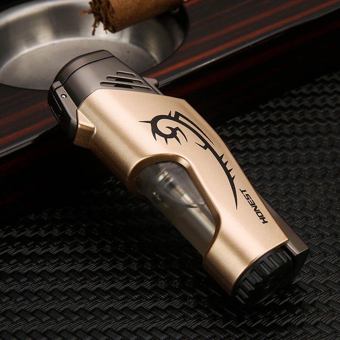 Double Rushing Blue Fire Windproof Lighter