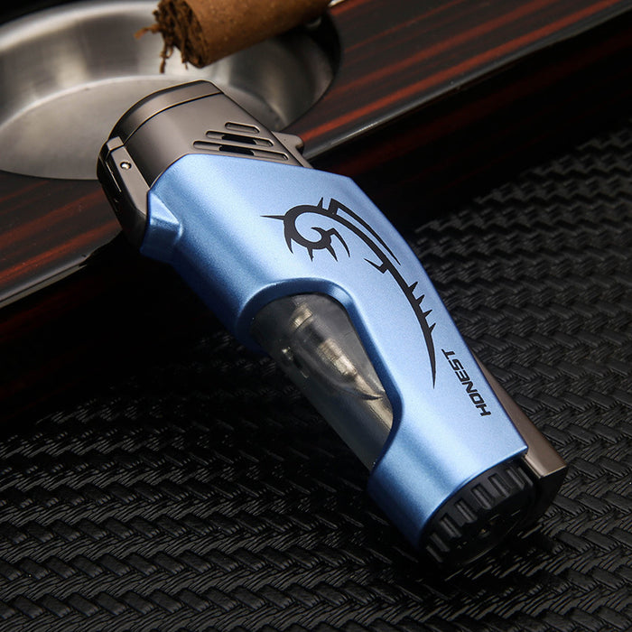 Double Rushing Blue Fire Windproof Lighter