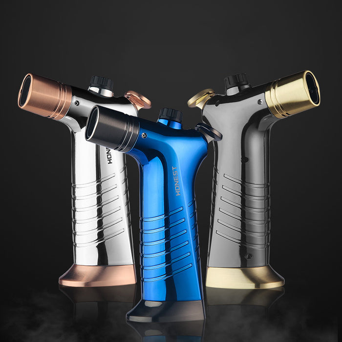 Double Single Flame Adjustment Straight-Through Lighter