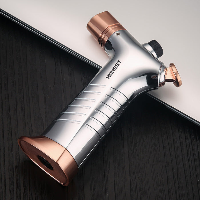 Double Single Flame Adjustment Straight-Through Lighter