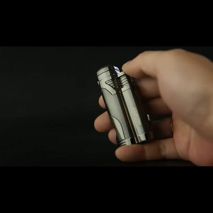Double Straight Punch Windproof Lighter