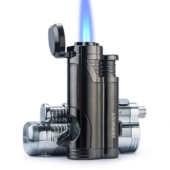Double Straight Punch Windproof Lighter