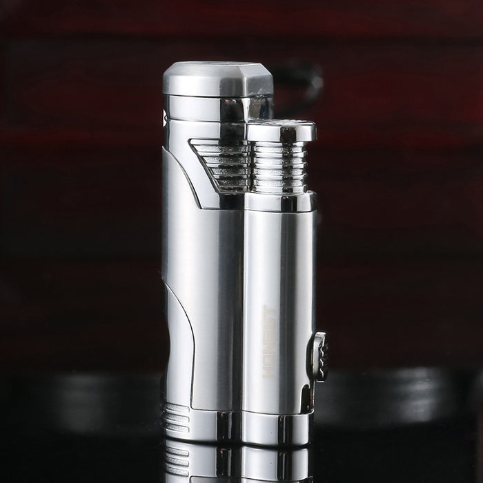 Double Straight Punch Windproof Lighter