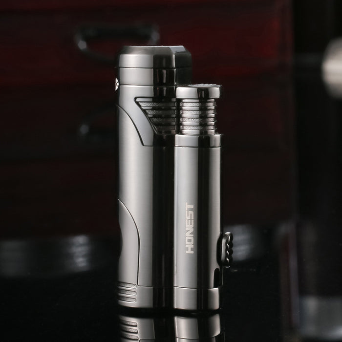 Double Straight Punch Windproof Lighter