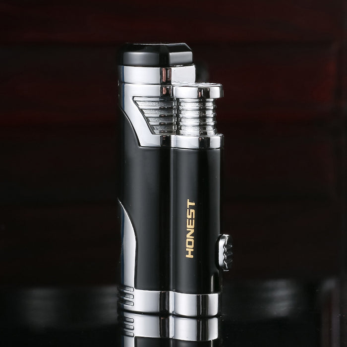 Double Straight Punch Windproof Lighter