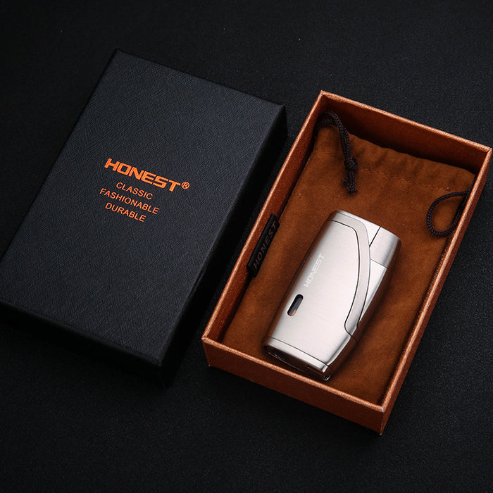 Double Straight Punch Windproof Portable Lighter