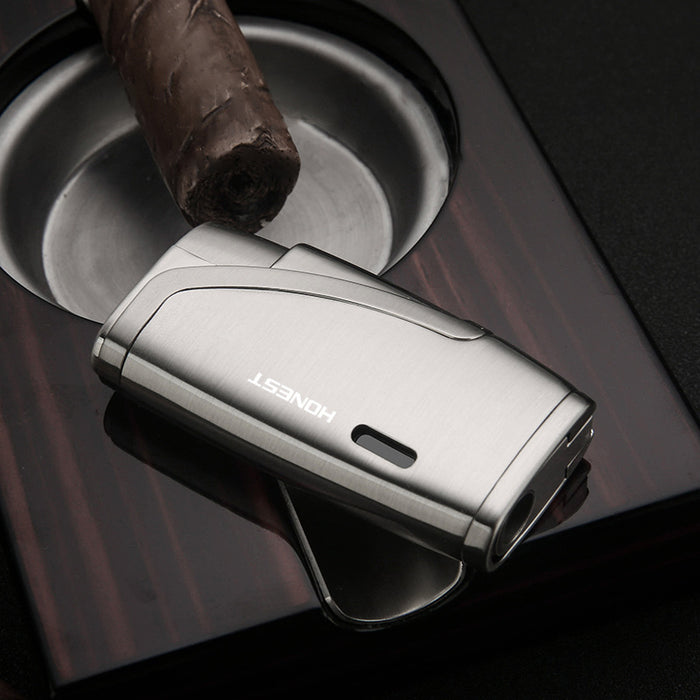 Double Straight Punch Windproof Portable Lighter