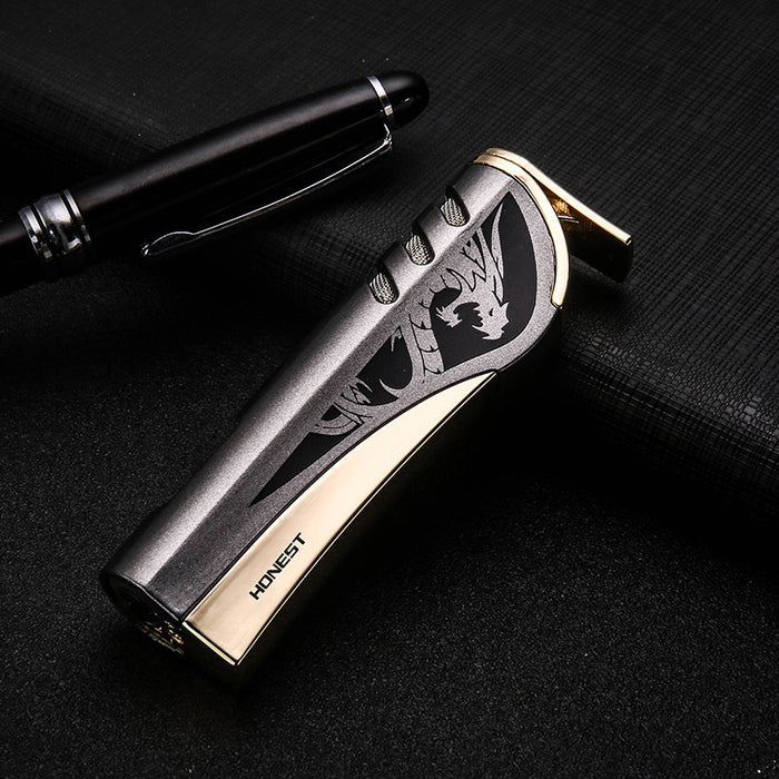 Dragon Printing Blue Fire Inflatable Lighter