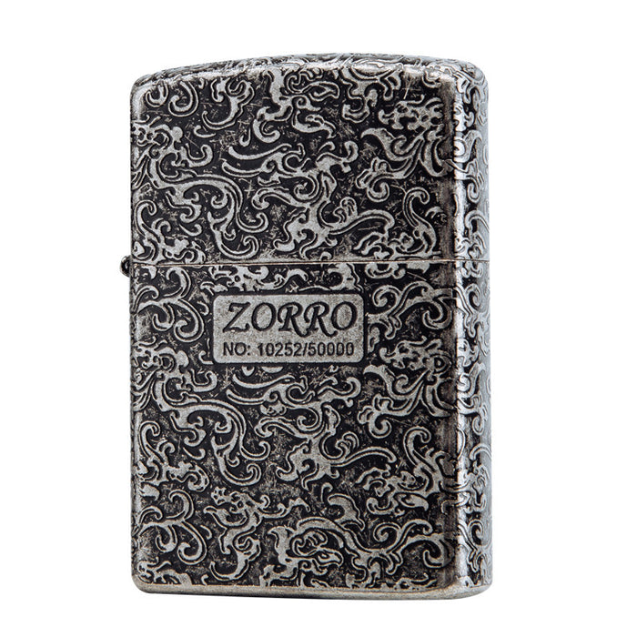 Fine Carving Series Pure Bronze Cloud Silver Lighter