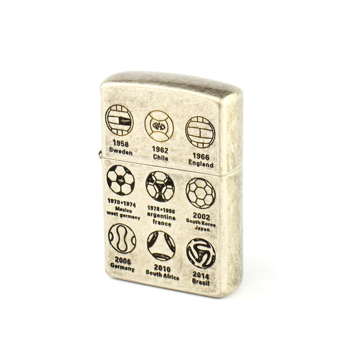 Football History World Cup Football Evolution Commemorating Pure Copper Kerosene Lighter