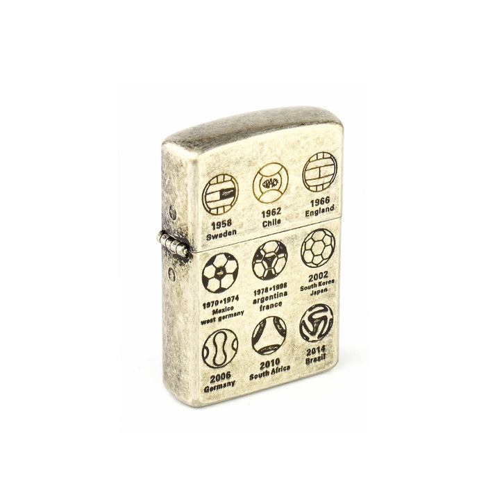 Football History World Cup Football Evolution Commemorating Pure Copper Kerosene Lighter