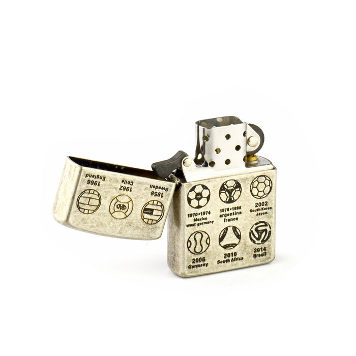 Football History World Cup Football Evolution Commemorating Pure Copper Kerosene Lighter