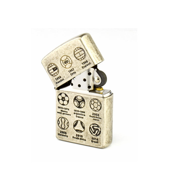 Football History World Cup Football Evolution Commemorating Pure Copper Kerosene Lighter