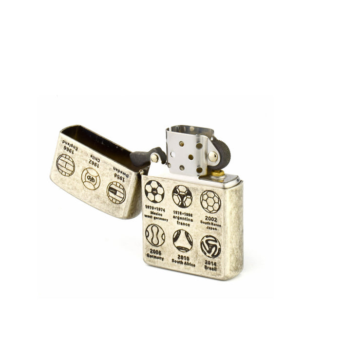 Football History World Cup Football Evolution Commemorating Pure Copper Kerosene Lighter