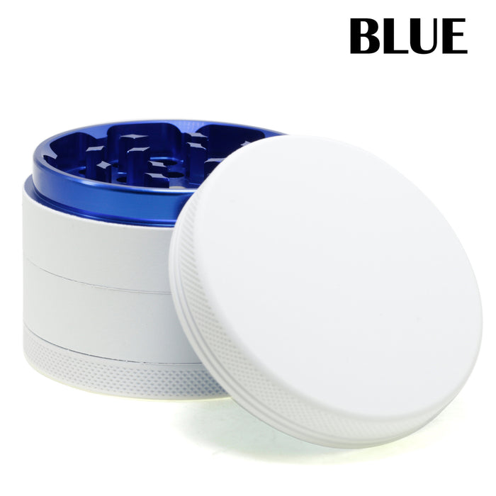 Four-Layer Color Aluminum Alloy Outer White Rubber Paint Coating Smoke Grinder-Blue