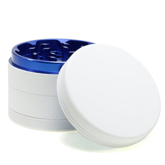 Four-Layer Color Aluminum Alloy Outer White Rubber Paint Coating Smoke Grinder-Blue