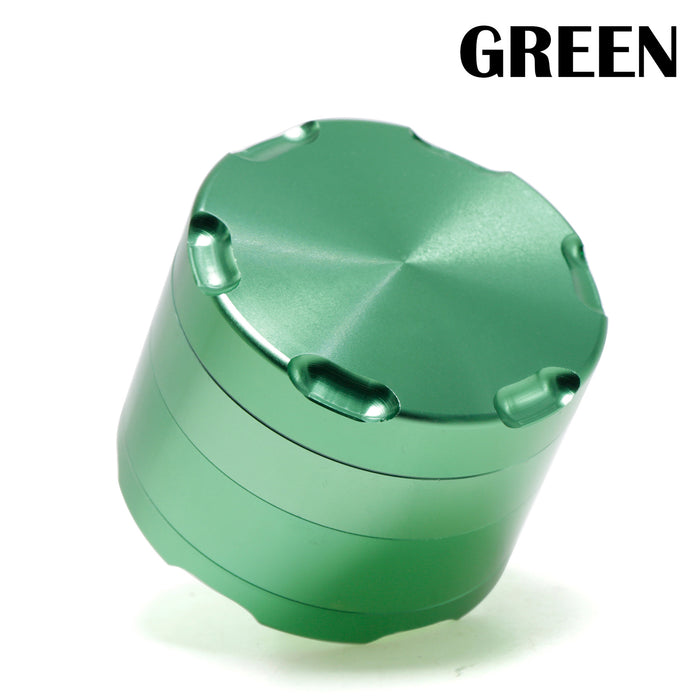 Four-Layer Double-Chamfer Design Fan-Shaped Grinding Aluminum Alloy Weed Grinder | Green