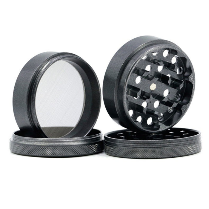 Four-Layer Washable Edible Ceramic Non-Stick Herb Grinder-Gray