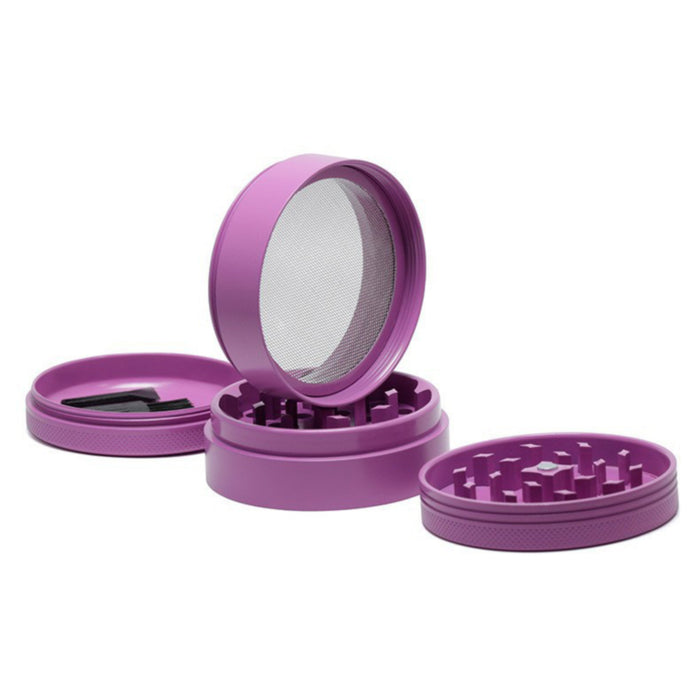 Four-Layer Washable Edible Ceramic Non-Stick Herb Grinder-Purple