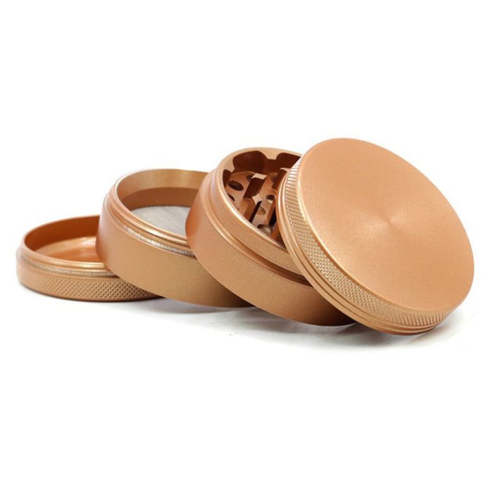 Four-Layer Washable Edible Ceramic Non-Stick Herb Grinder-Rose-Gold