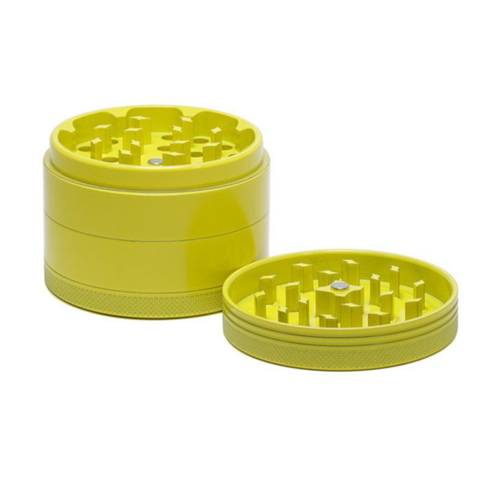 Four-Layer Washable Edible Ceramic Non-Stick Herb Grinder-Yellow