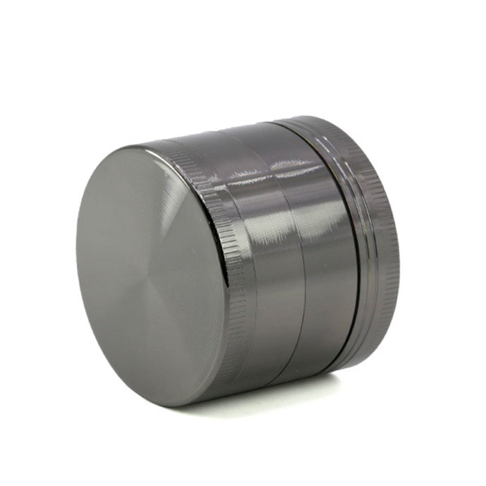 Four-Layer Zinc Alloy Diameter 50MM Skull Head Smoke Grinder-Gun Black Color