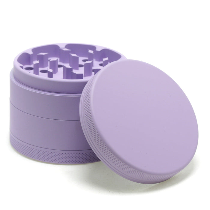 63MM Four-layer Aluminum Alloy Rubber Paint Smoke Grinder-Purple