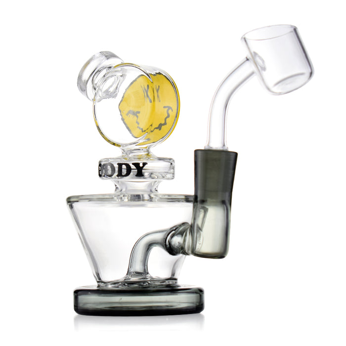 GOODY GLASS-Big Face Mini Dab Rig