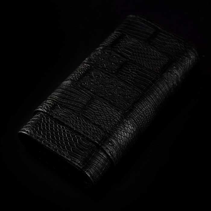 Galiner Lined Travel Holder Leather Cigar Case 3 Count