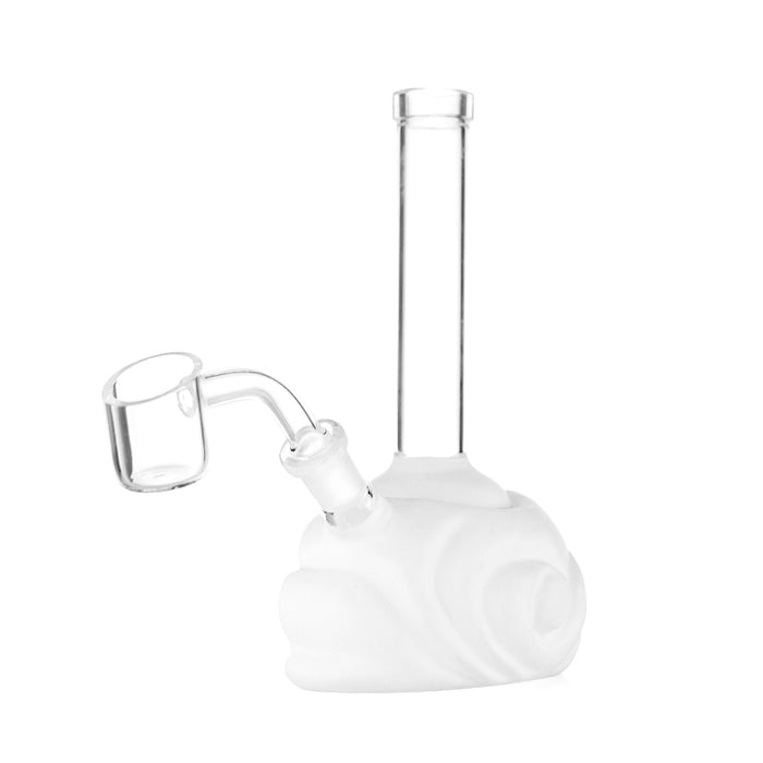 Glass Rainbow Cloud Water Beaker Bong | White Cloud