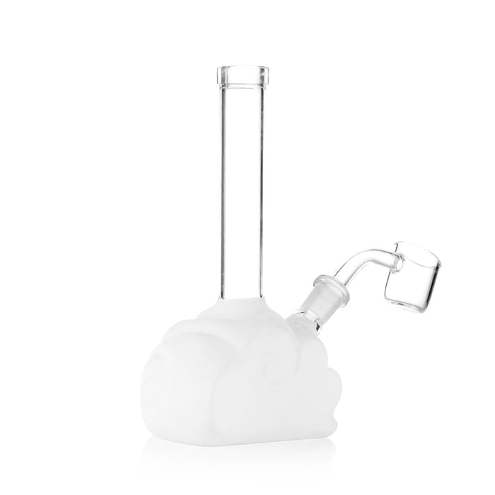 Glass Rainbow Cloud Water Beaker Bong | White Cloud